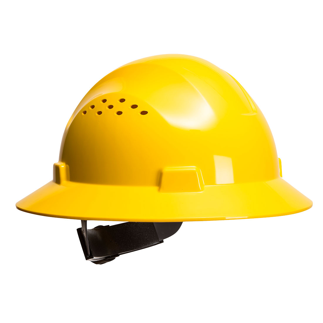 PW52 Portwest® Full Brim Premier Vented Hard Hat - Yellow